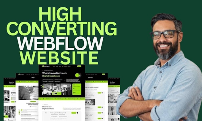 design high converting webflow website for portfolio and business websites