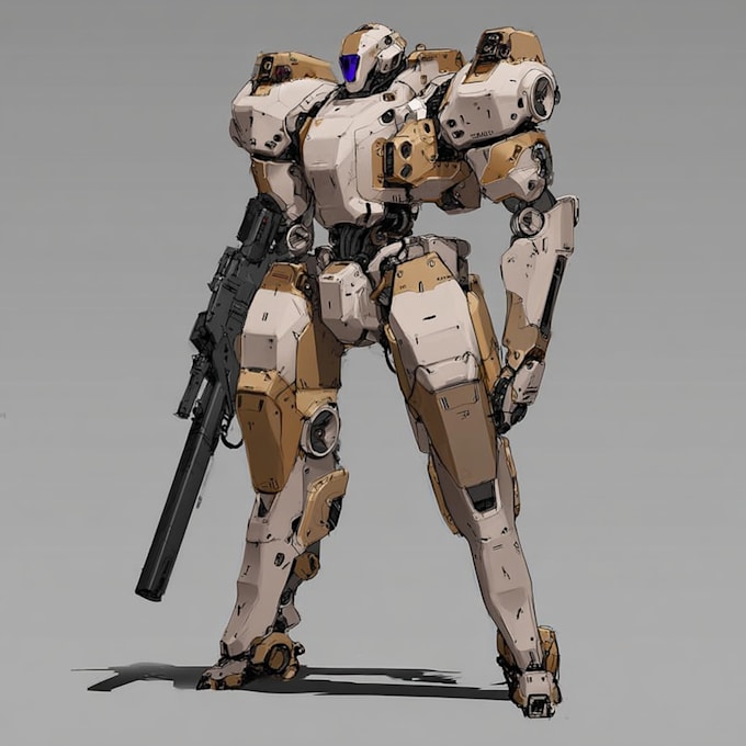 create a mecha robot art for you
