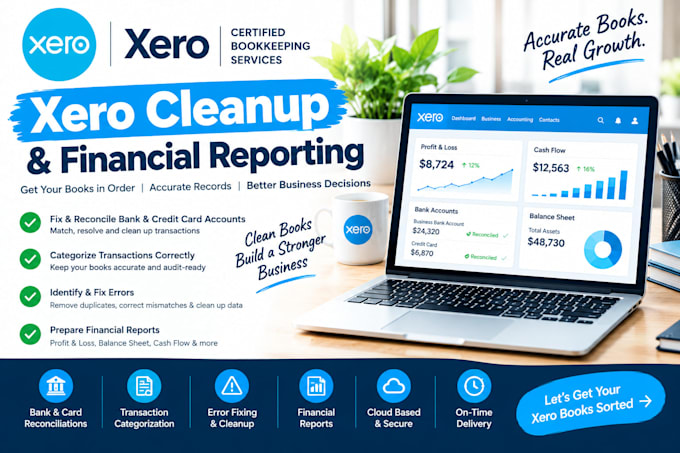 do xero cleanup and financial reporting