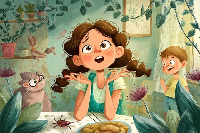 draw a digital illustration, children illustration