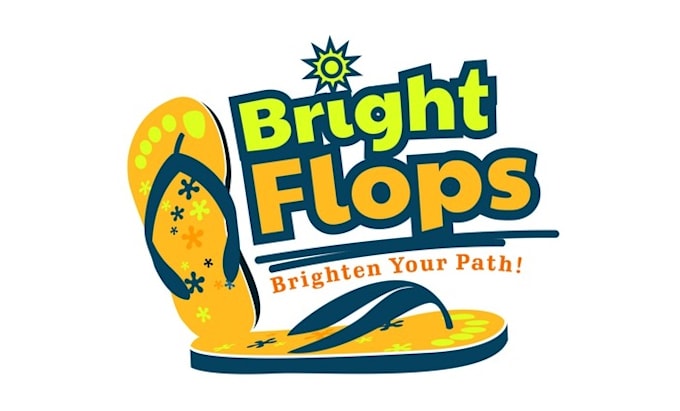 create a fun entertaining powerful logo for bright flops