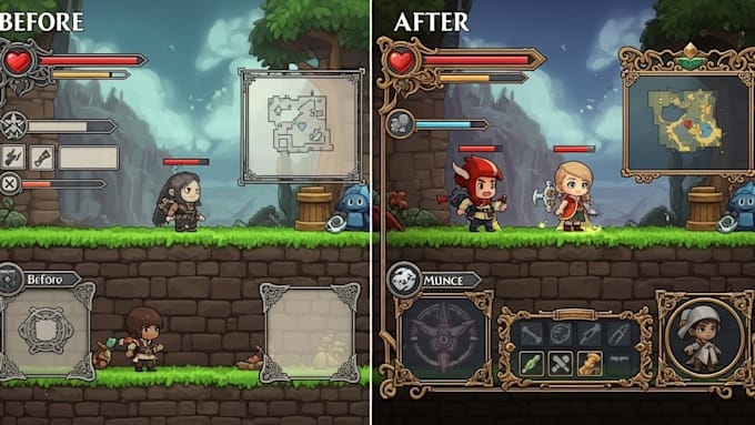 Reskin and customize your 2d game in unity by Gideon_bolavico | Fiverr