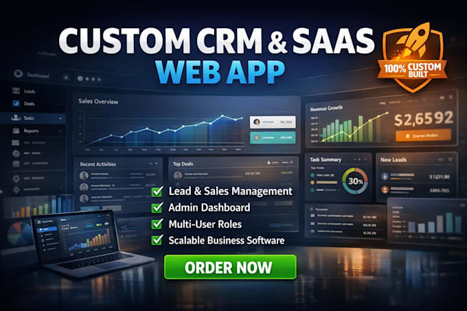 develop custom CRM saas web app and business software solutions