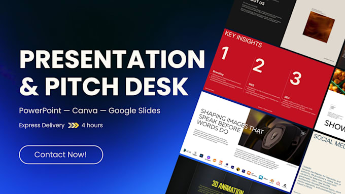 design a professional investor pitch deck presentation