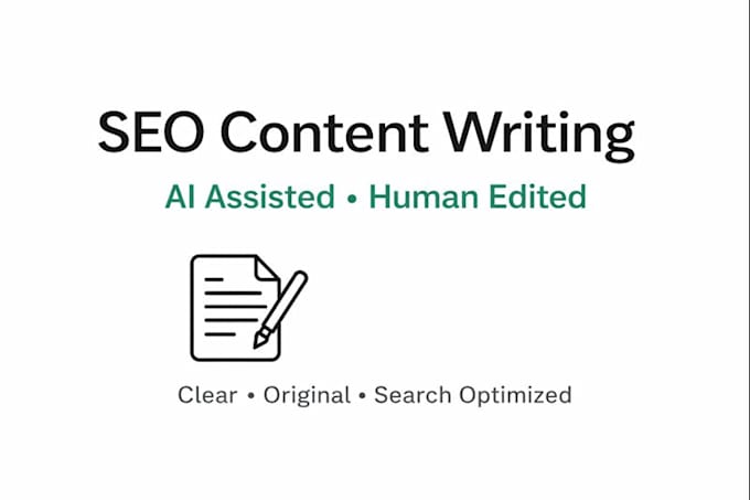 write SEO blog posts with ai assisted writing and human editing