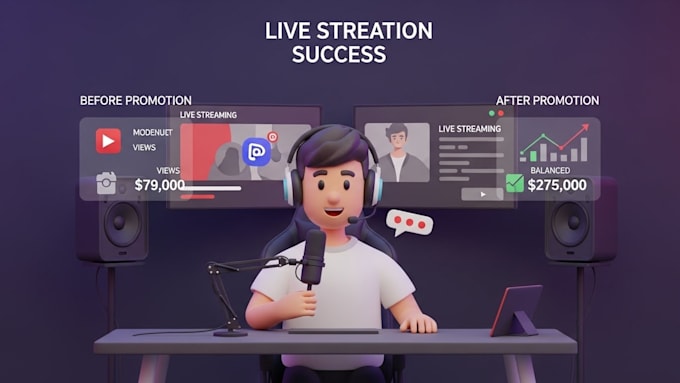 promote your youtube live stream with real and active viewers