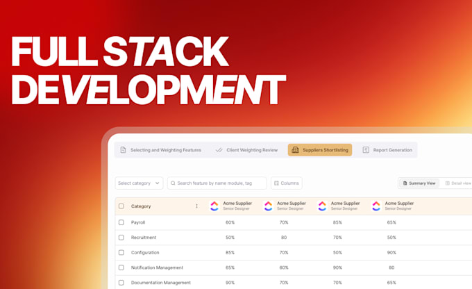 do website development mvp, build full stack web app or saas