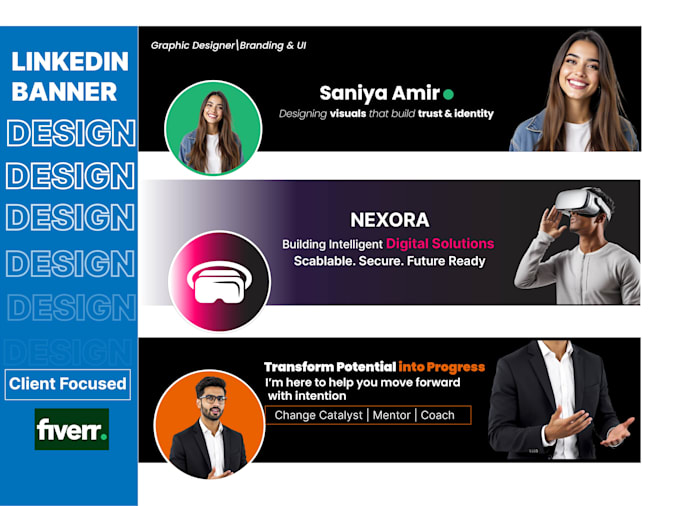 Design professional linkedin banner for your personal brand by ...