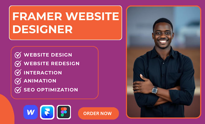 Responsive framer website design, figma to framer, framer landing page ...