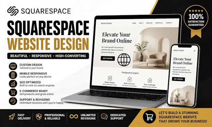 build squarespace website design, redesign squarespace website development