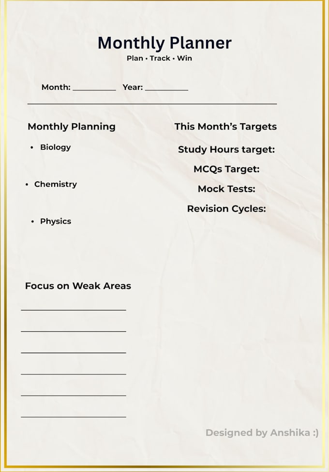 Design aesthetic printable study planner in canva pdf by Ansh_ikapal ...