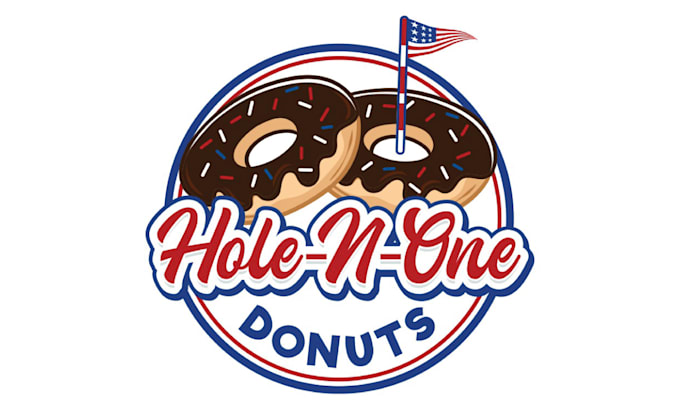 design acknowledged and trusted pops donuts logo