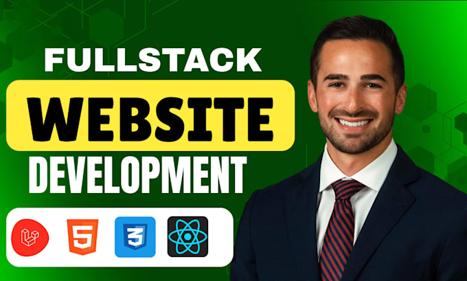 Do full stack website development custom business frontend backend ...