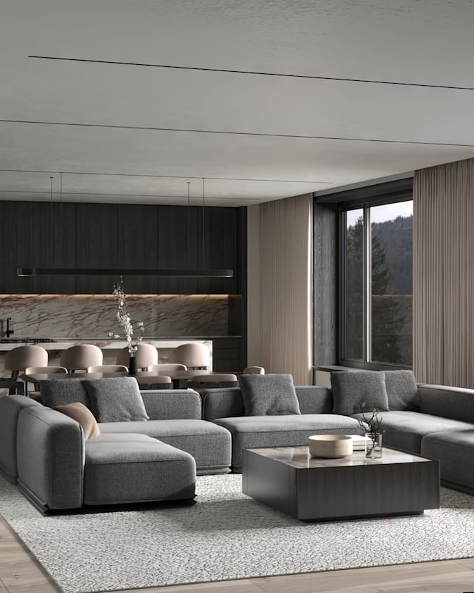 create realistic interior 3d render