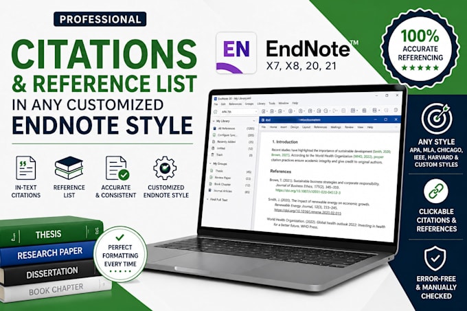edit your citations and reference list in any customized endnote style