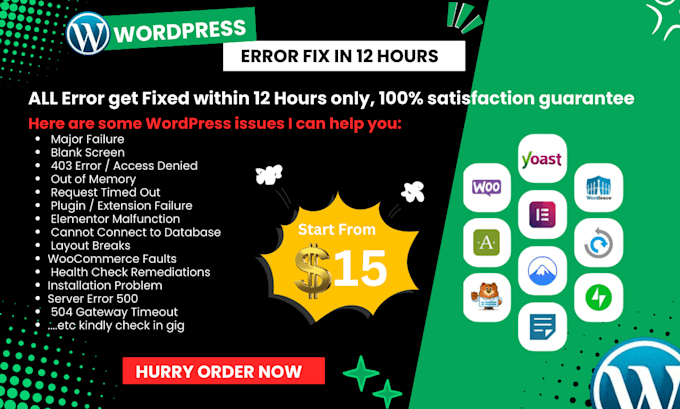 fix wordpress errors or any issues