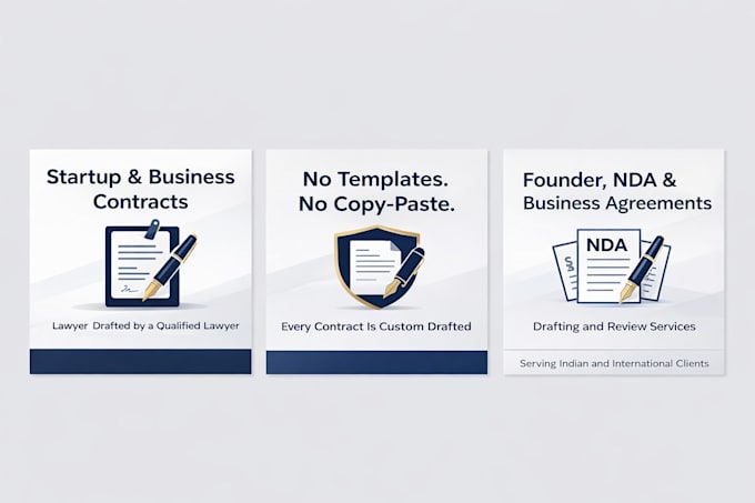 draft a custom business or startup contract