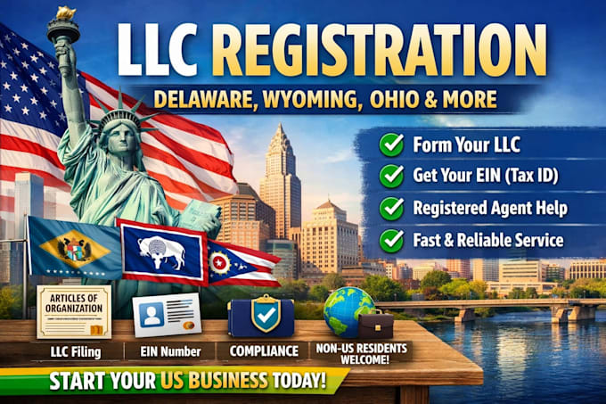 do llc registration in delaware, wyoming, ohio, and more