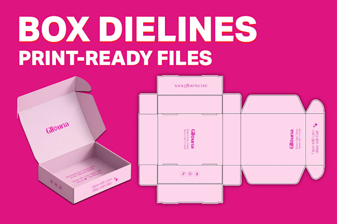 create product packaging design, packaging box design with dieline