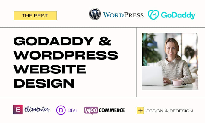 design godaddy website, wordpress website design with divi, landing page design