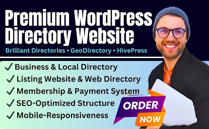 design a premium level brilliant directories website wordpress directory
