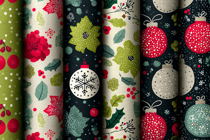 design christmas seamless pattern and wrapping paper