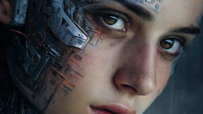design stunning sci fi portrait art