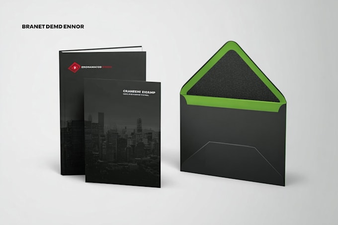 do custom presentation folder design or pocket folder and envelope design