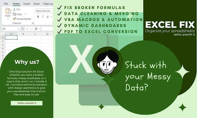 excel data cleaning, vlookup errors, and macros in excel