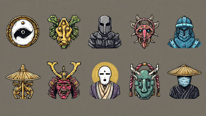 design unique vector icons, or characters