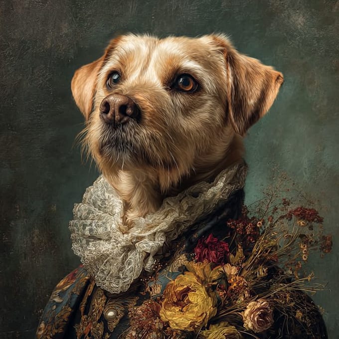 draw a cartoony custom pet portrait