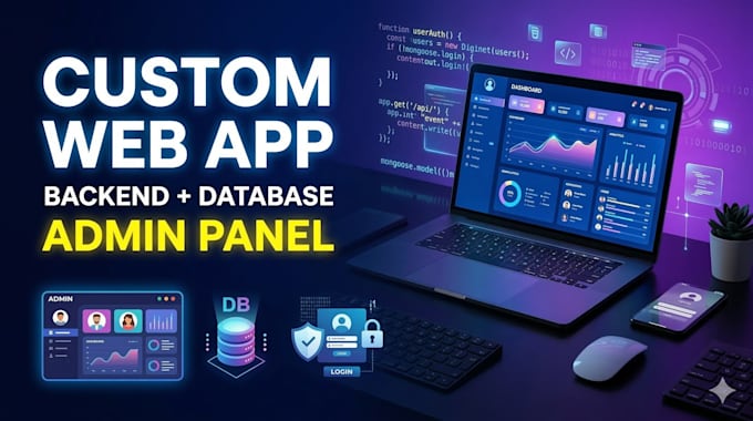 build custom website with admin panel and database