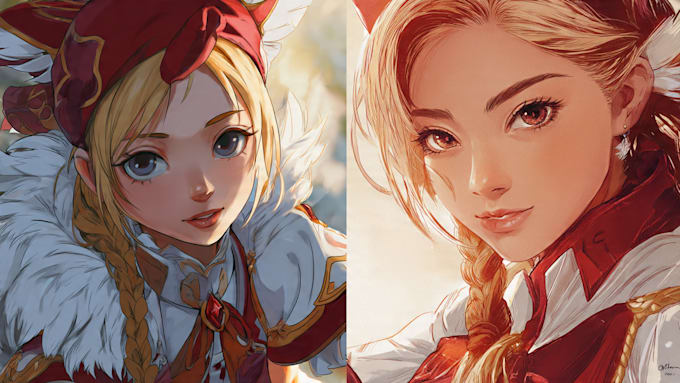 draw anime character art illustration commissions