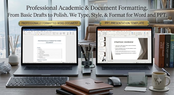 professionally type and create notes in word or powerpoint