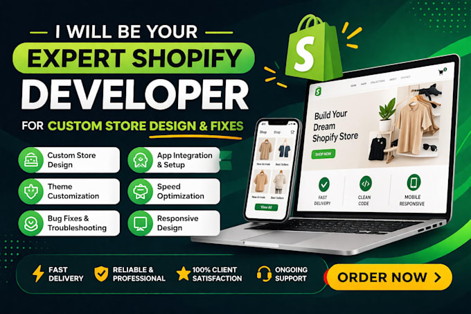 be your expert shopify developer for custom store design