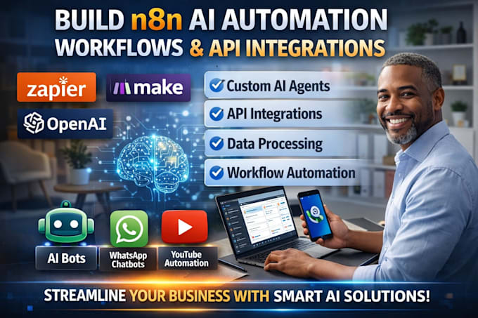 build n8n ai automation workflows ai agents api integration for business events