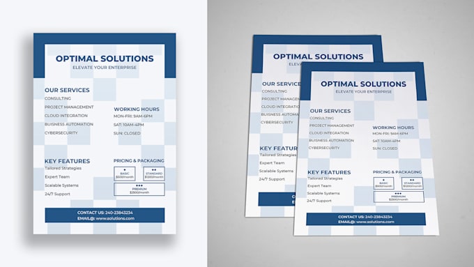 design a clean, modern, and professional flyer or poster