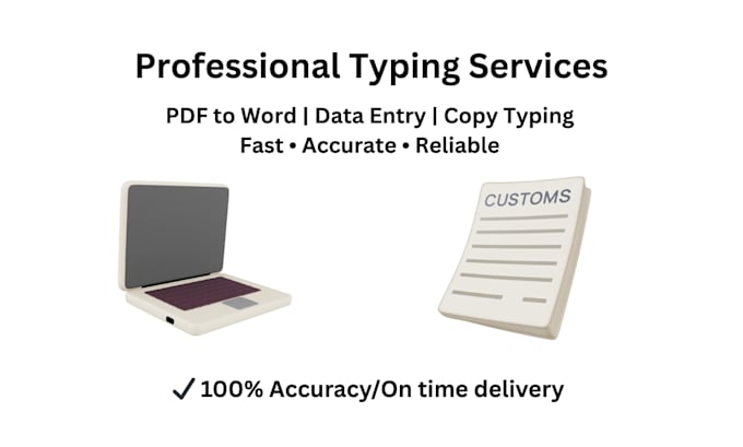 do fast and accurate typing,error correction,data entry work