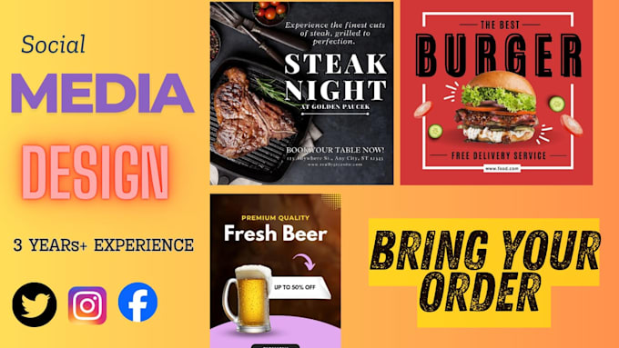 design eye catching instagram, facbook posts and ads images