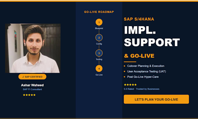 provide sap s4hana implementation support and go live assistance