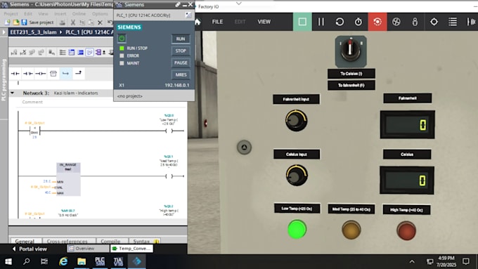 do siemens plc programming, hmi design using tia portal