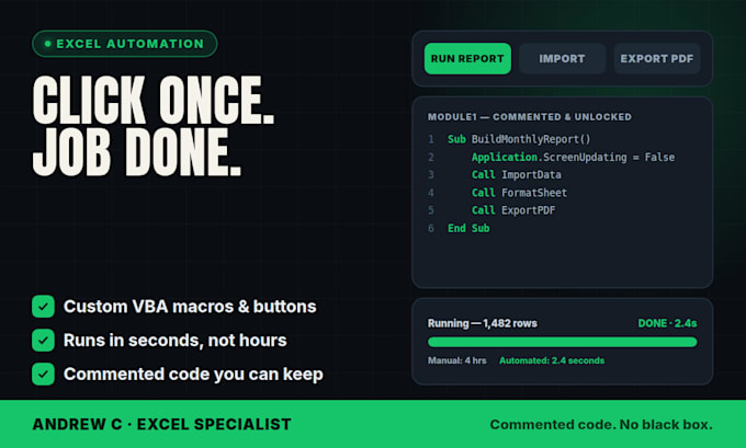 build excel vba macros and automation to save you hours of manual work