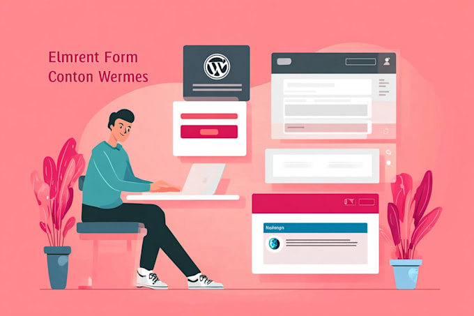 design custom contact form using elementor word press website