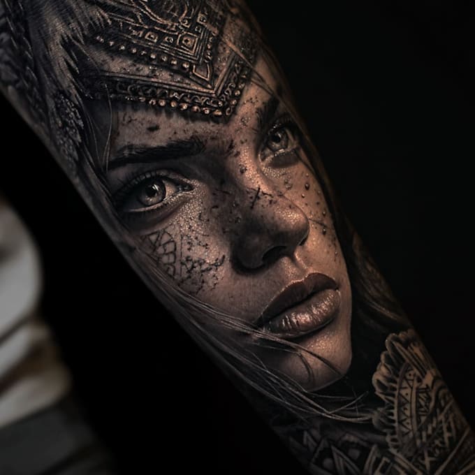 professionally design your sleeve tattoo , chest tattoo