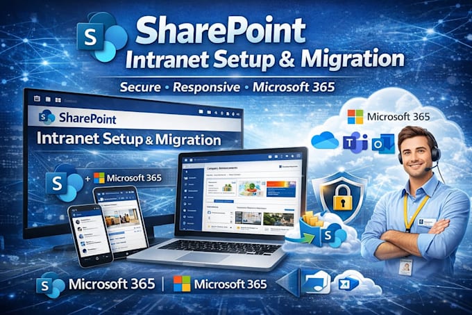 set up and migrate responsive intranet websites