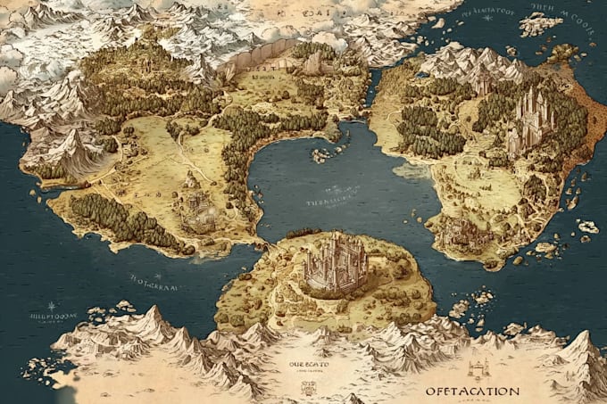Design a custom fantasy map for games, books, or rpgs by Samsondkins ...