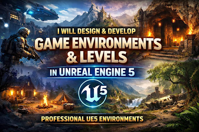 build custom unreal engine 5 game environments and levels