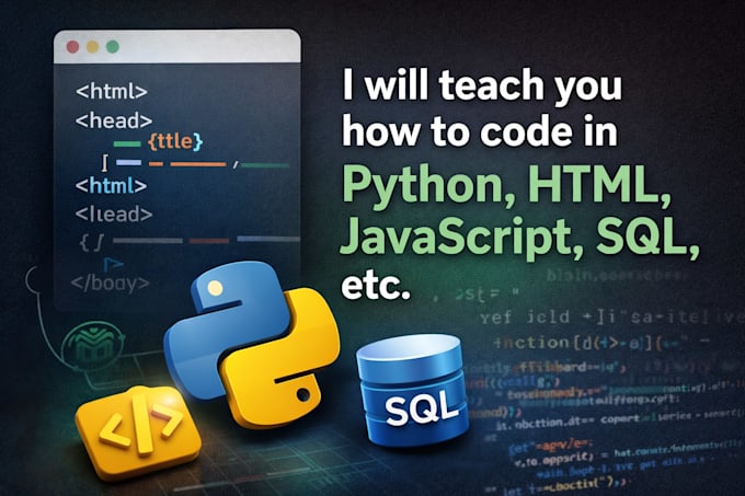 be your python, sql and javascript tutor