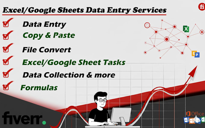 do data entry of excel, copy paste, typing