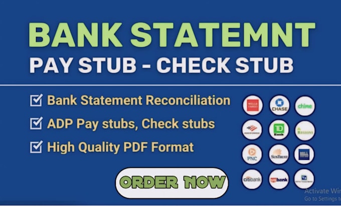 reconcile bank statement PDF to editable format